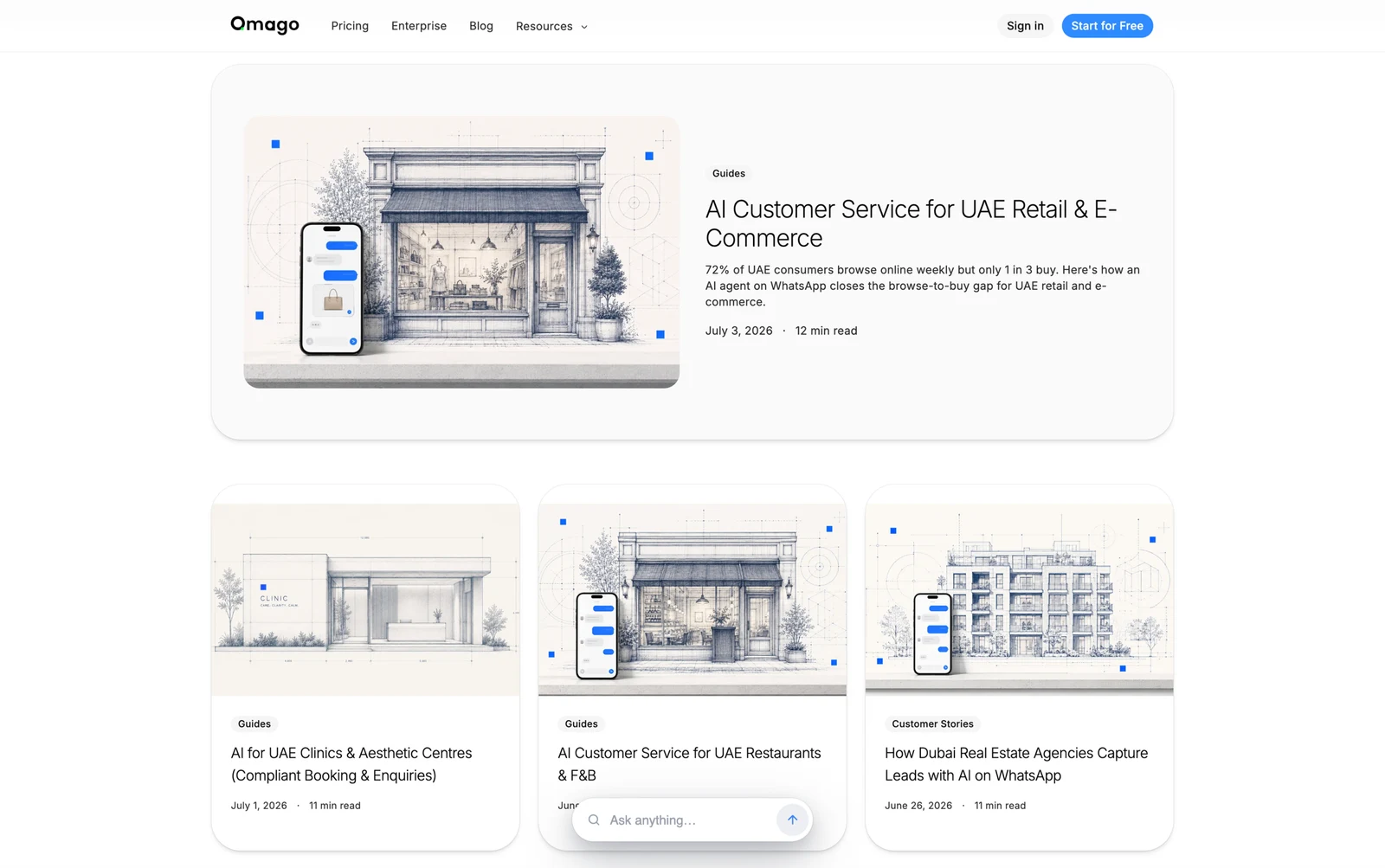 Omago — blog and content hub